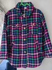 Tu Girls Checked Coat Jacket 7-8 Years Old