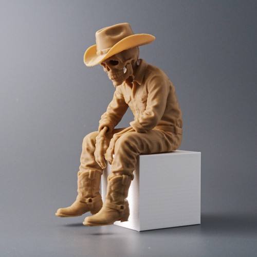 Cowboy skeleton shelf sitter - skeleton,