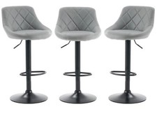 3 X Grey Bar Stools Chairs