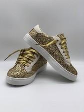 WOMENS LADIES GLITTER LACE UP TRAINERS WEDGE SNEAKERS PLIMSOLLS WOMEN SHOES 5,6 