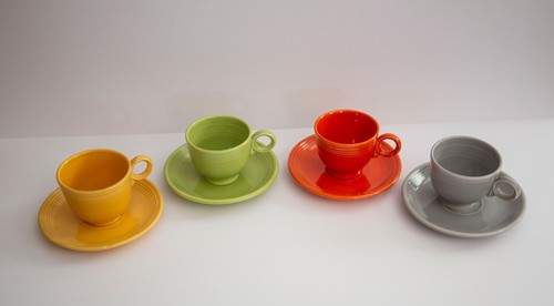 Vtg fiesta ware cups - cups, &