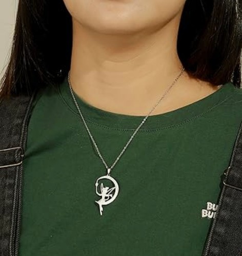 Tinker bell fairy necklace - bell,