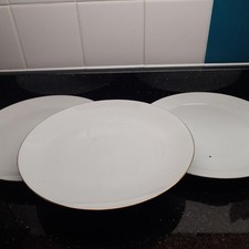 3 x Thomas China Thin Gold Plates Approx 21cm diameter