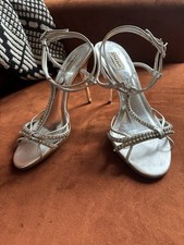 Dune Silver Diamanté Sandals