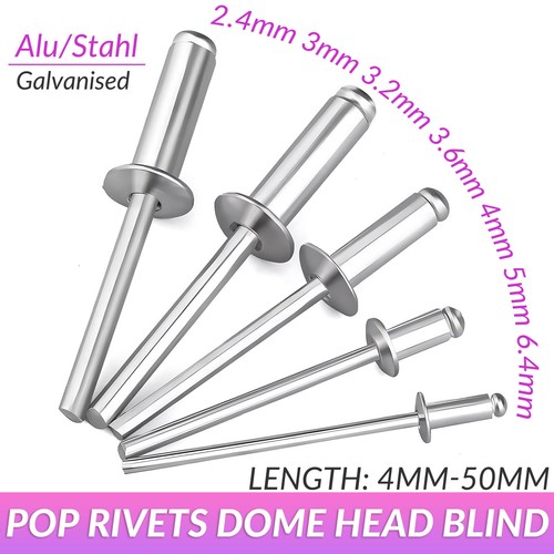 Pop rivets aluminium - rivets, aluminium/steel