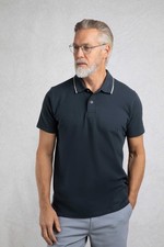Weird Fish Powell Organic Cotton Textured Polo Shirt
