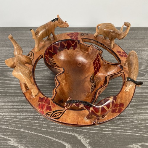 Handcrafted safari wooden bowl - safari,