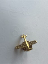 Gold Colored Airplane Pin