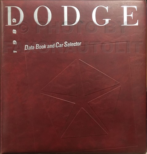 1989 dodge data book - book, dealer