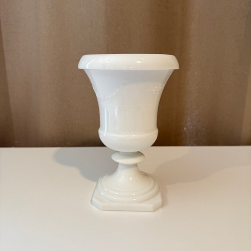 Vintage white milk glass urn - vintage,
