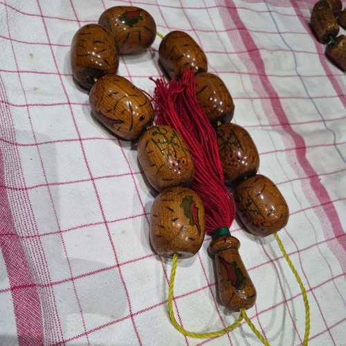Greek worry wood beads - worry,