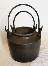 ANTIQUE, J. J. SIDDONS, CAST IRON GLUE / SMELT POT No 6
