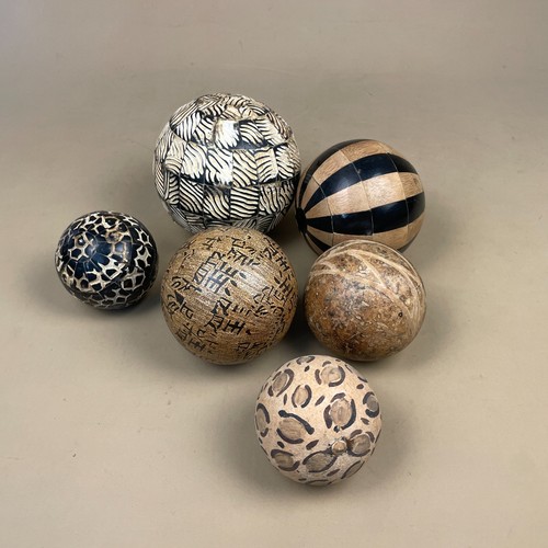 Wood decorative balls african - decorative,