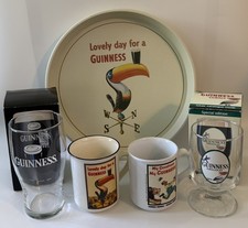 Guinness Metal Tray, 2 Mugs &