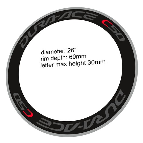 Dura ace decal - set, for