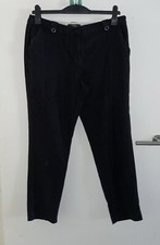GEORGE LADIES BLACK LINEN & VISCOSE BLEND TAPERED LEG TROUSER SIZE 12