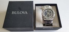 Bulova 96B175 Precisionist Mens Chronograph Steel Watch In Box Genuine.