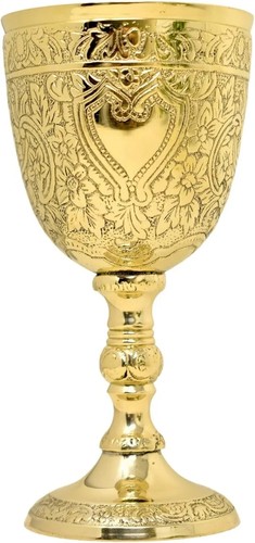 Royal wine goblet solid brass - solid,
