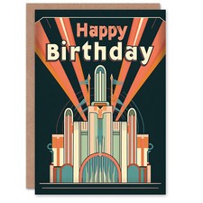 Birthday Card Art Deco