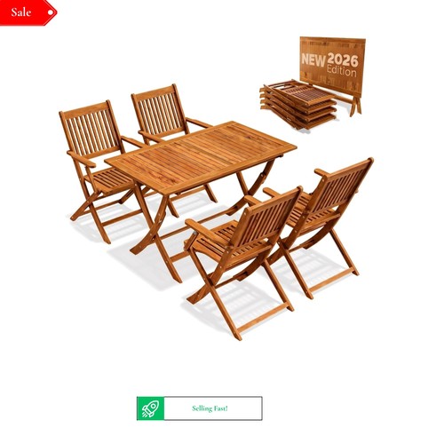 Folding garden furniture set - folding,