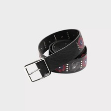 Diesel Studded Motif Leather