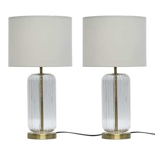 Set ribbed glass - set, 2