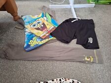 boys Age 9-10  Years clothing  bundle Including Spongebob Square pants Pjs
