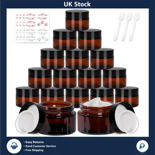Pack amber glass jars - jars, 1