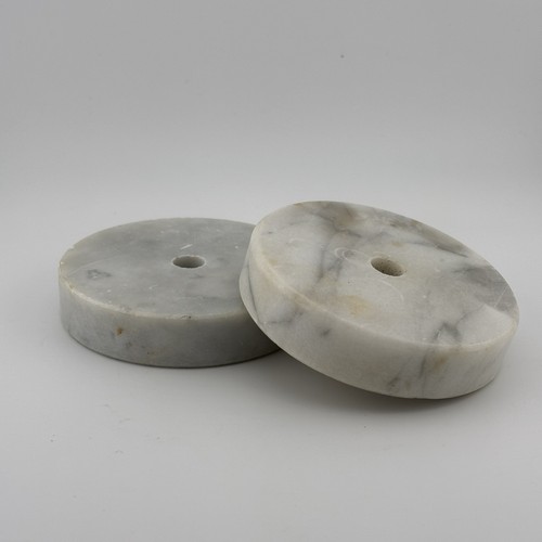 Pair marble lamp base spacers - pair,