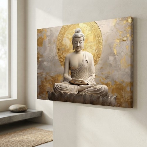Stylish buddha statue wall - statue,