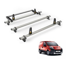 Peugeot Bipper Roof Rack x3 Roof Bars + Roller Van Guard UltiBar+