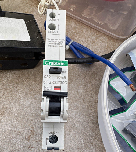Crabtree rcbo rcd mcb 32a - crabtree, rcd/mcb