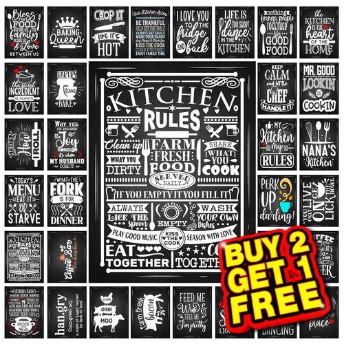Kitchen tin metal sign plaque - kitchen,