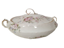Salisbury Tureen Fine Bone China Pink Floral Design Mint Condition