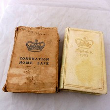 PIGGY BANK CORONATION HOME SAFE PERSO ELIZABETH R. 1953