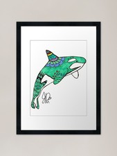 Killer Whale in Sharpie Framed