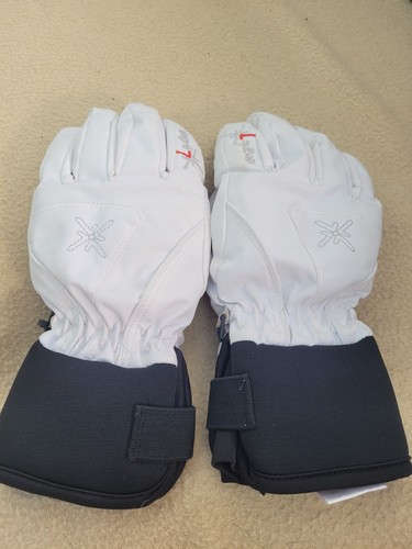 Degre7 white ski snow gloves - degre7, ski/snow
