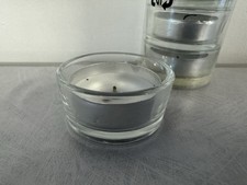 Set of 12 Clear Glass Tea light Holders, IKEA GLIMMA