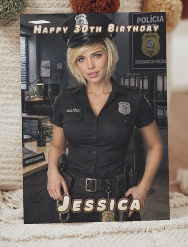 Police woman personalised - police,