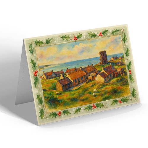 Xmas notelet old - xmas,