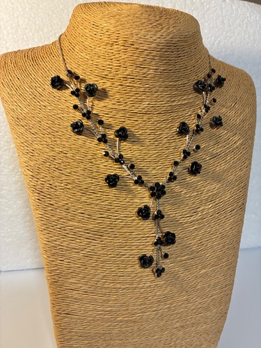 Vintage silver tone black - tone,