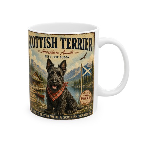 Scottish terrier mug scottie - scottish,