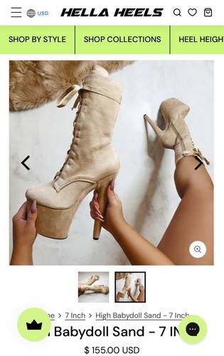 Pole dance heels - -, cream