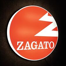 ZAGATO BADGE LED WALL LIGHT SIGN LOGO GARAGE AUTOMOBILIA CAR ASTON MARTIN PERANA