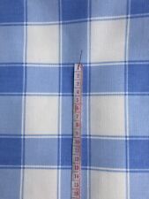 Globaltex cottage garden cheque fabric OVER HALF PRICE Blue and white, washable.