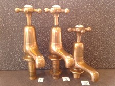 3 Antique Brass Sink Taps WR Pickup Ltd