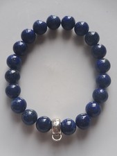 Thomas Sabo club 925 Blue Lapis Lazuli bead charm Carrier bracelet 17cm