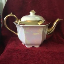 Vintage Sadler Mother of Pearl, Gold Lustre 1 Litre Teapot