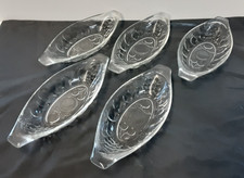 Vintage Glass Banana Split Ice Cream Sundae Dessert Dishes Boats x5