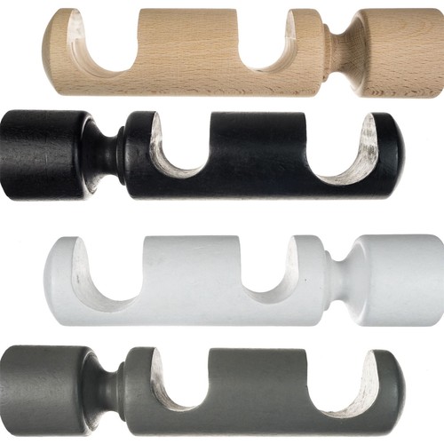 Curtain pole bracket - , double